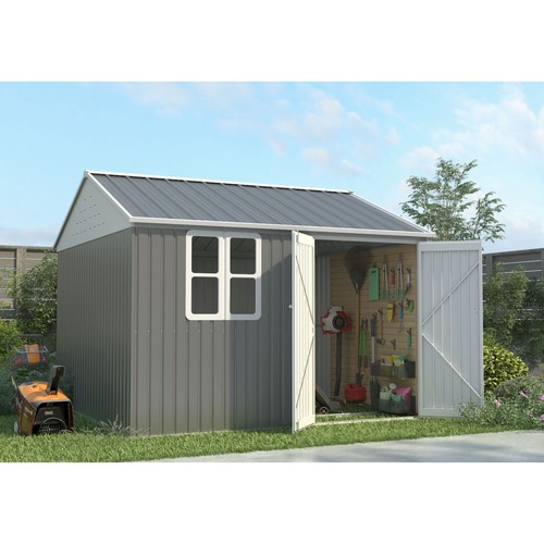 Garden shed 10x10ft steel apex - shed,
