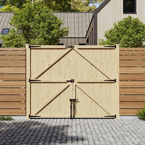 Wooden driveway gates heavy - wooden,